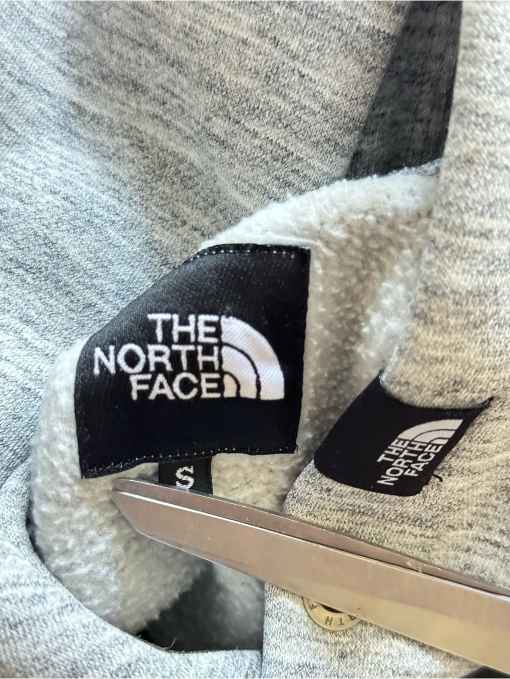The North Face Grey Crewneck Sweatshirt with Black Logo